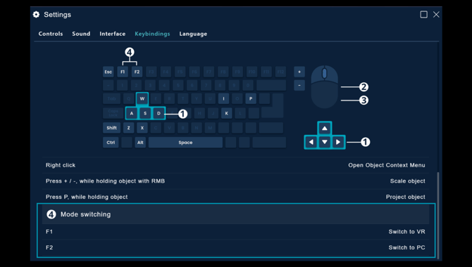 Keybindings 4 FC2.2