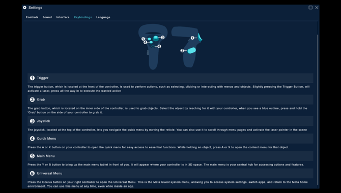 Keybindings VR FC2.2